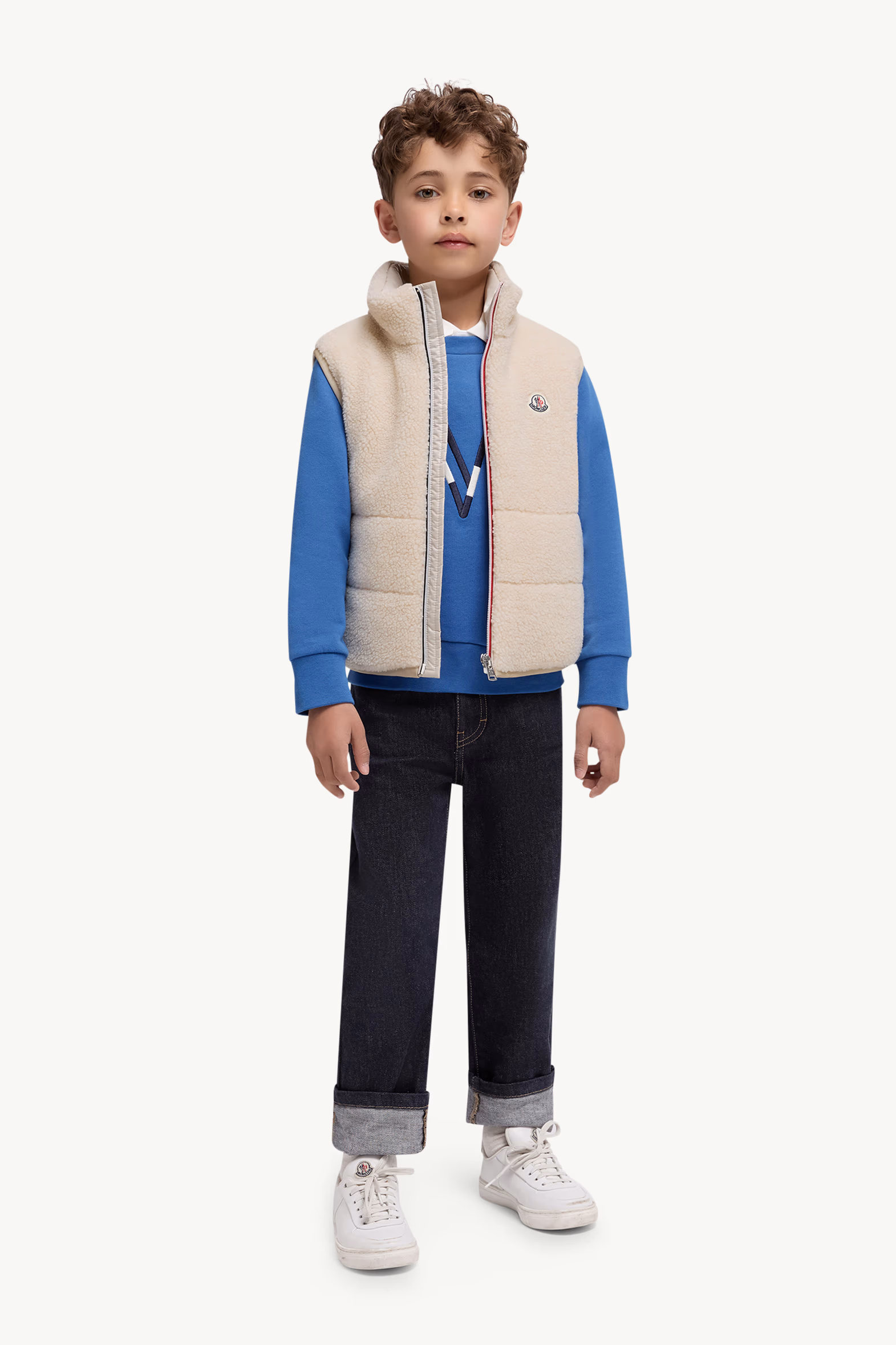 Tib Teddy Padded Vest Boy Light Beige Moncler 2